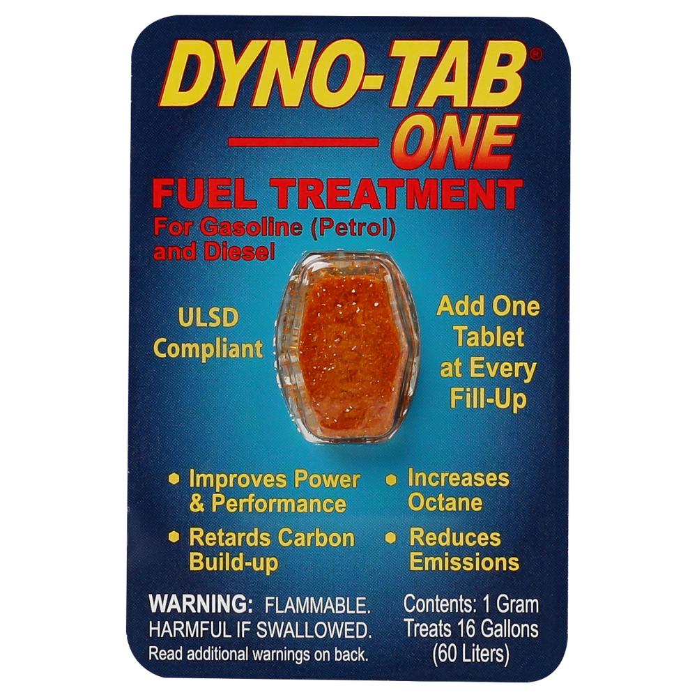 Dyno-tab® Fuel Treatment ONE 45271 | For Gasoline & Diesel | 1 Tablet Crad Treat 60 Liters