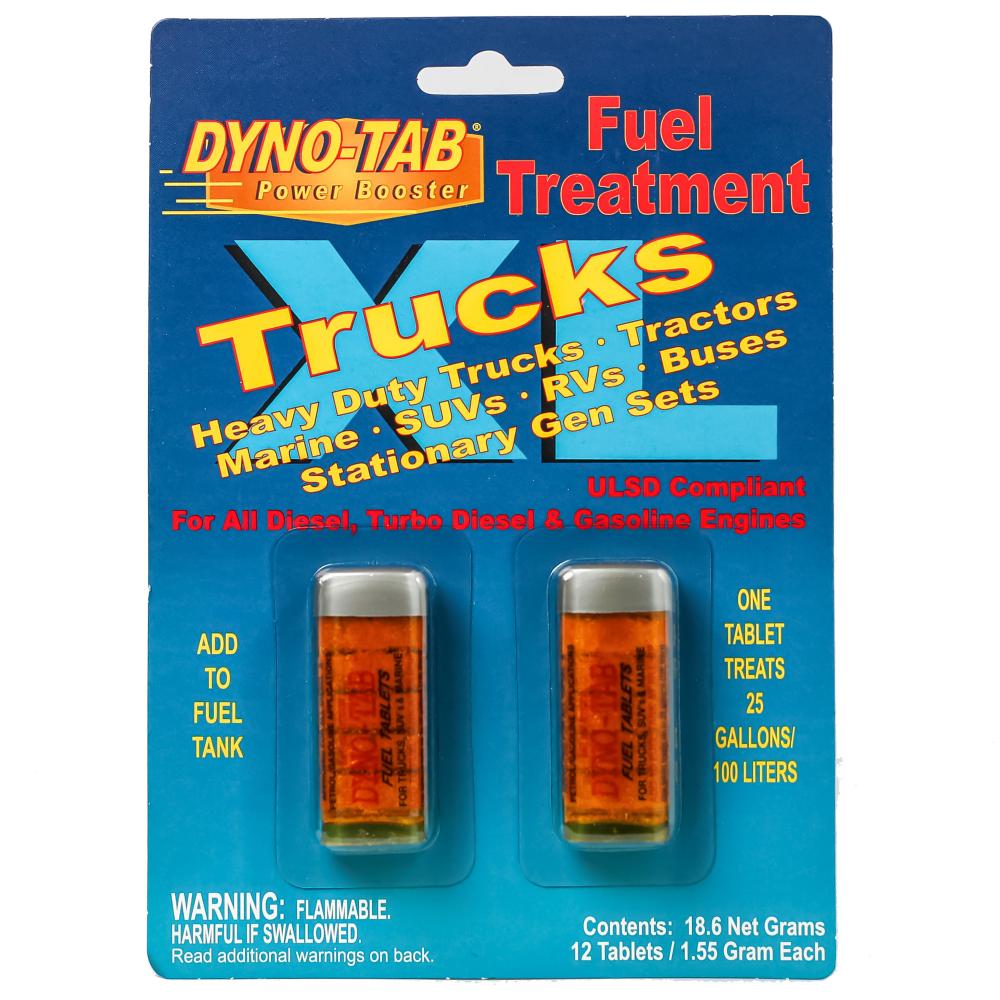 Dyno-tab® Fuel Treatment XL 45451 | For Gasoline & Diesel | 12 Tablets Crad 1 Tablet Treats 100 Liters