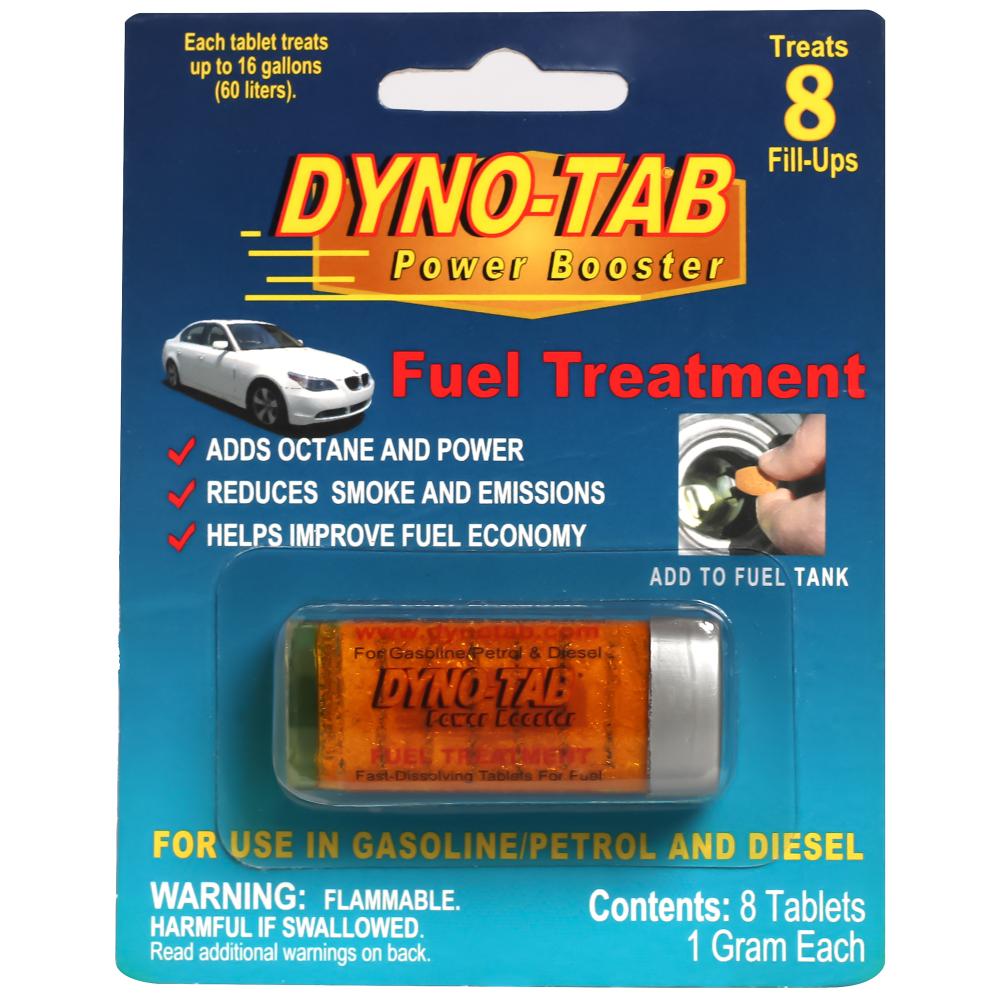 Dyno-tab® Fuel Treatment 45408 | For Gasoline & Diesel | 8 Tablets Tube 1 Tablet Treats 60 Liters