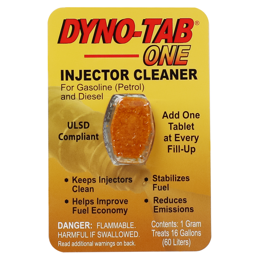 Dyno-tab® ONE Injector Cleaner 45444 | For Gasoline & Diesel | 1 Tablet Crad Treats 60 Liters
