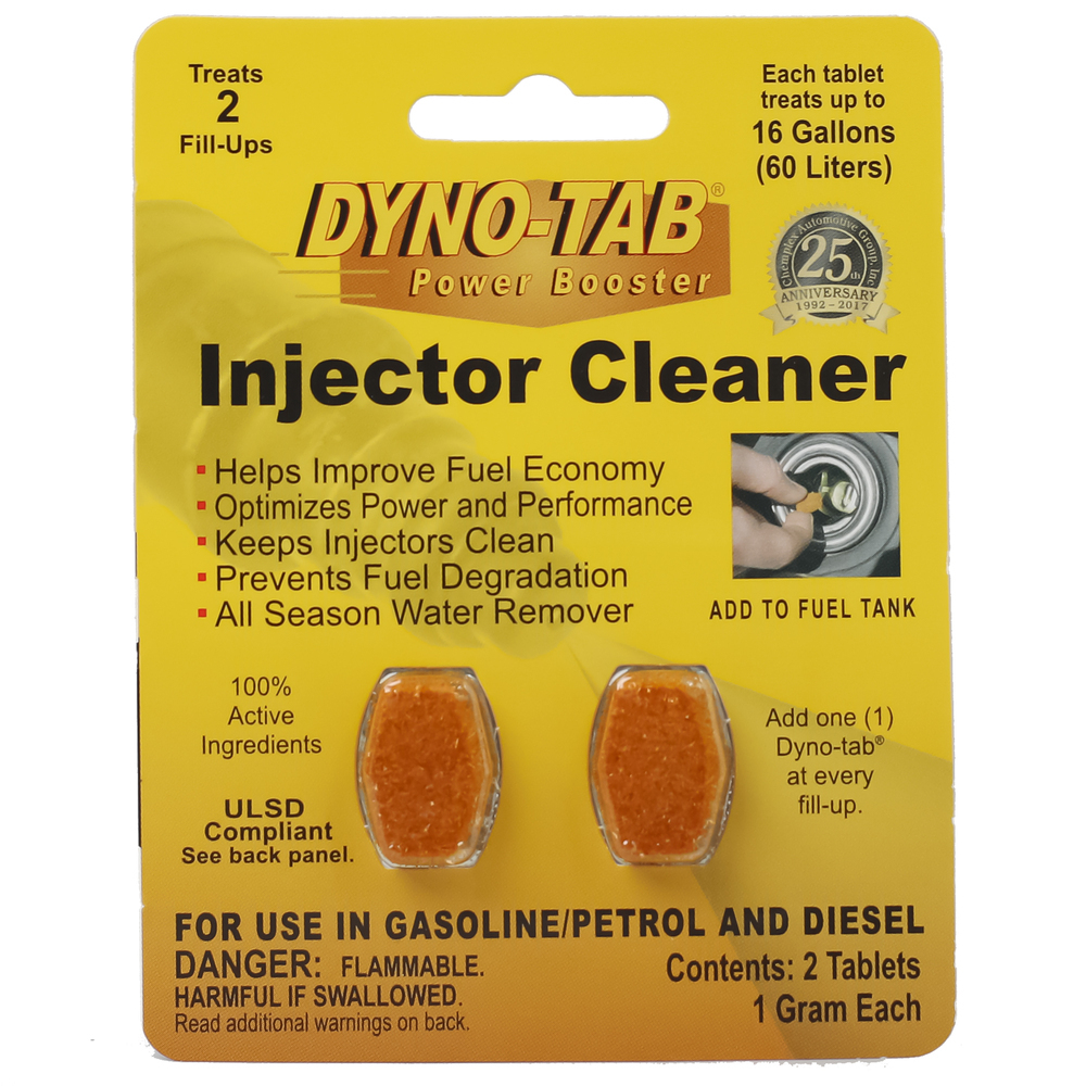 Dyno-tab® Plus Injector Cleaner 45440 | For Gasoline & Diesel | 2 Tablets Crad 1 Tablet Treats 60 Liters