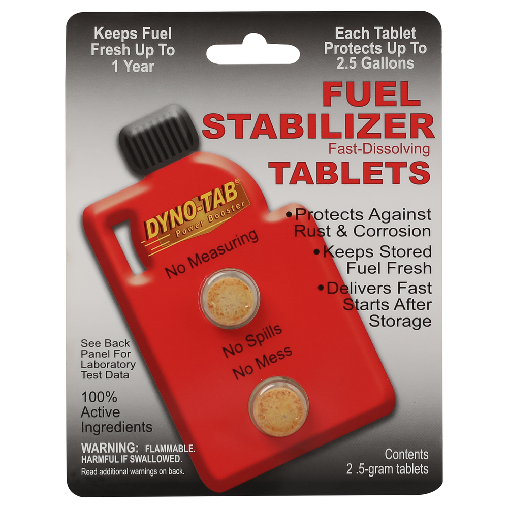 Dyno-tab® Fuel Stabilizer - 64272 | For Gasoline & Diesel Engines | 2 Tablets 1 Tablet Treats 9.4 Liter