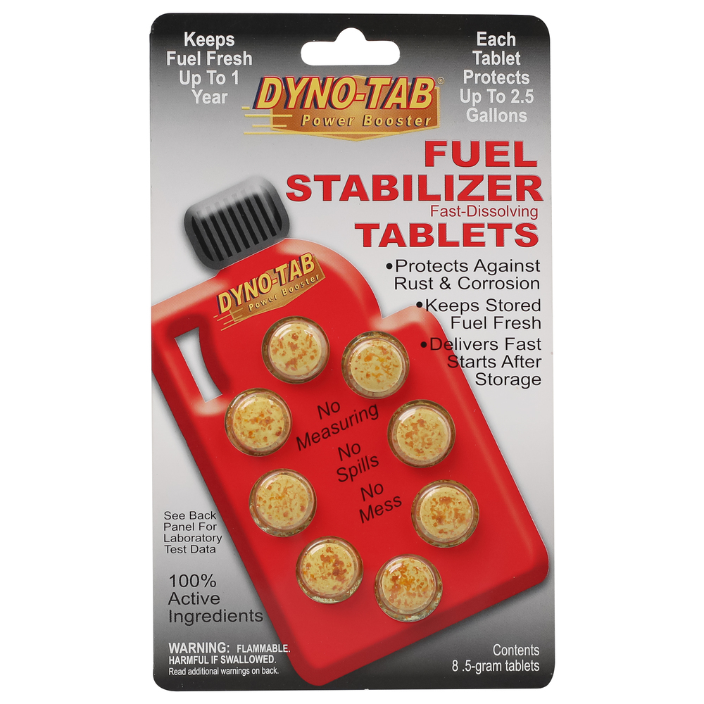 Dyno-tab® Fuel Stabilizer - 64274 | For Gasoline & Diesel Engines | 8 Tablets 1 Tablet Treats 9.4 Liter