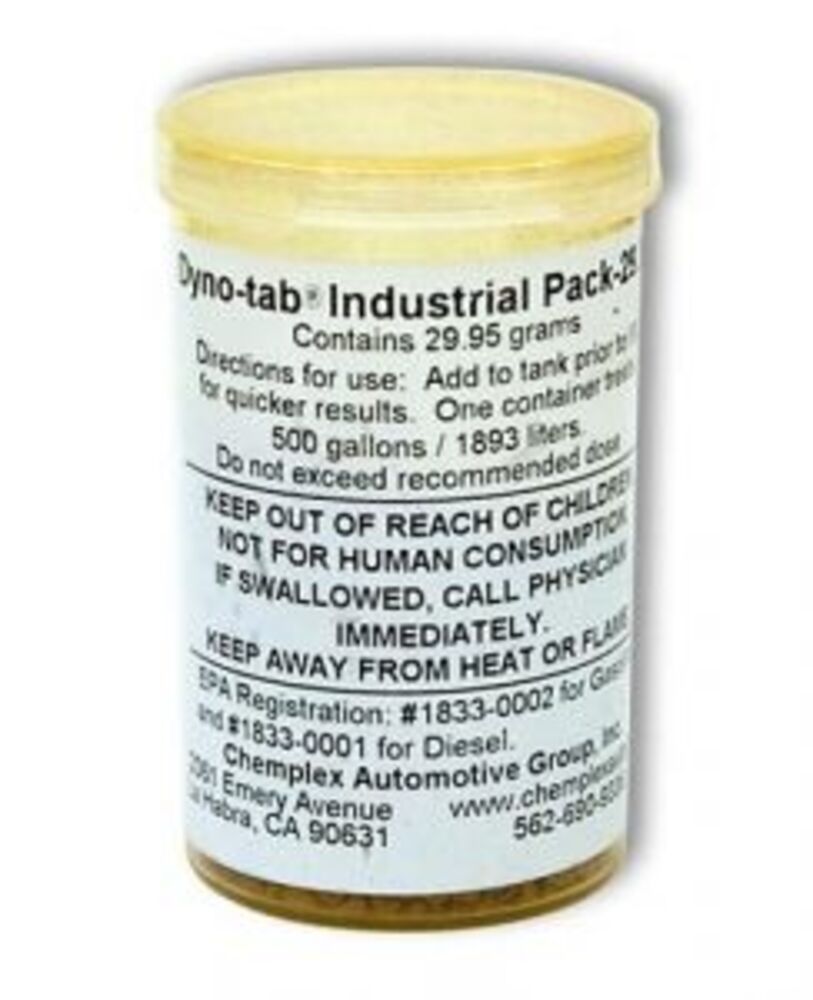 Dyno-tab® Fuel Treatment 45930 - 30-gram Vial - Fleet & Industrial For gasoline & diesel
 Treats 1893 Liters